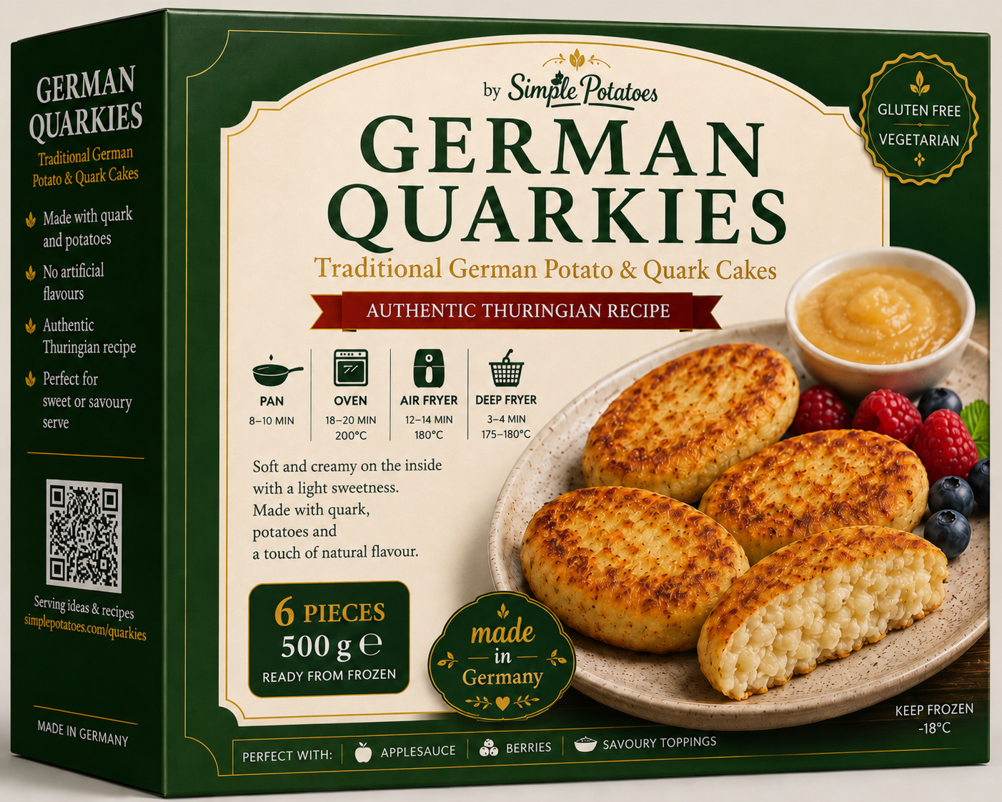 German Quarkies frozen retail pack